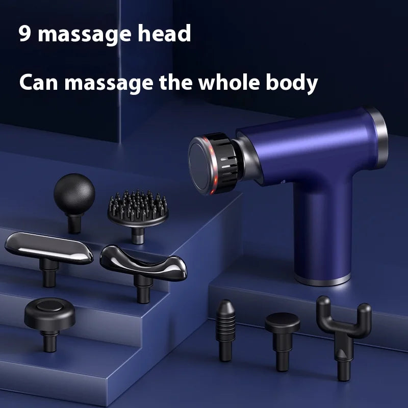 Massageador Elétrico Fascia Gun com Terapia Quente/Frio (9 Níveis)