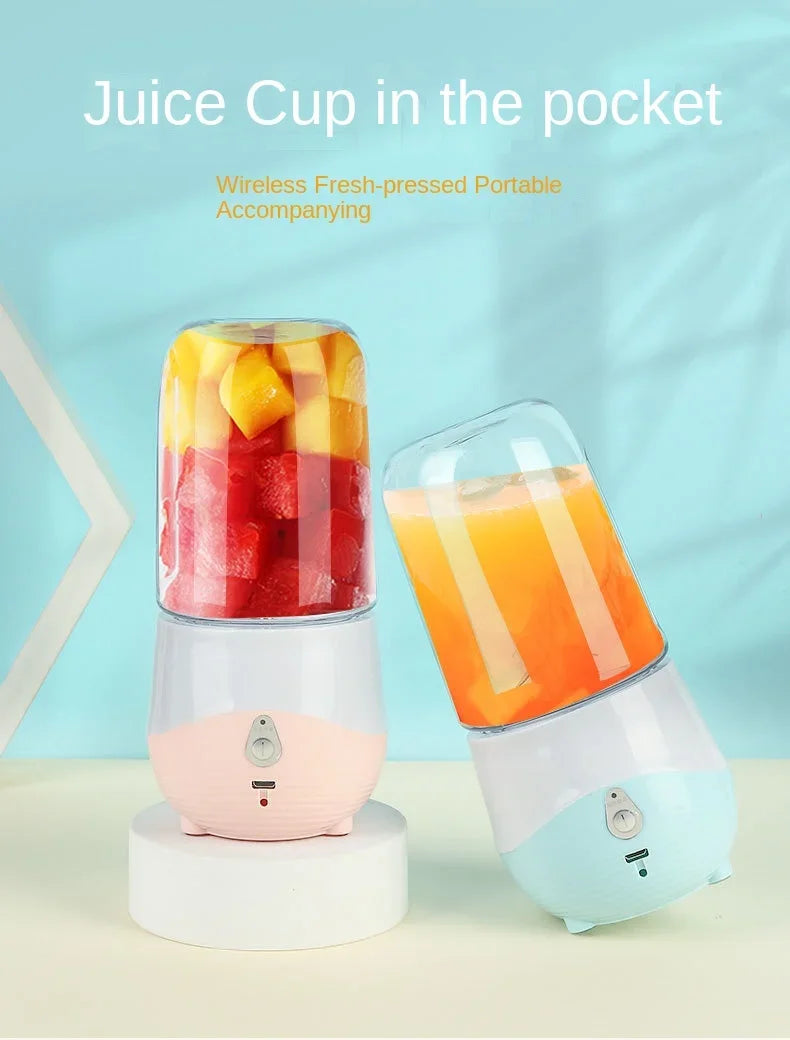 Mini Liquidificador Portátil 400ml: Recarregável USB para Smoothies e Shakes