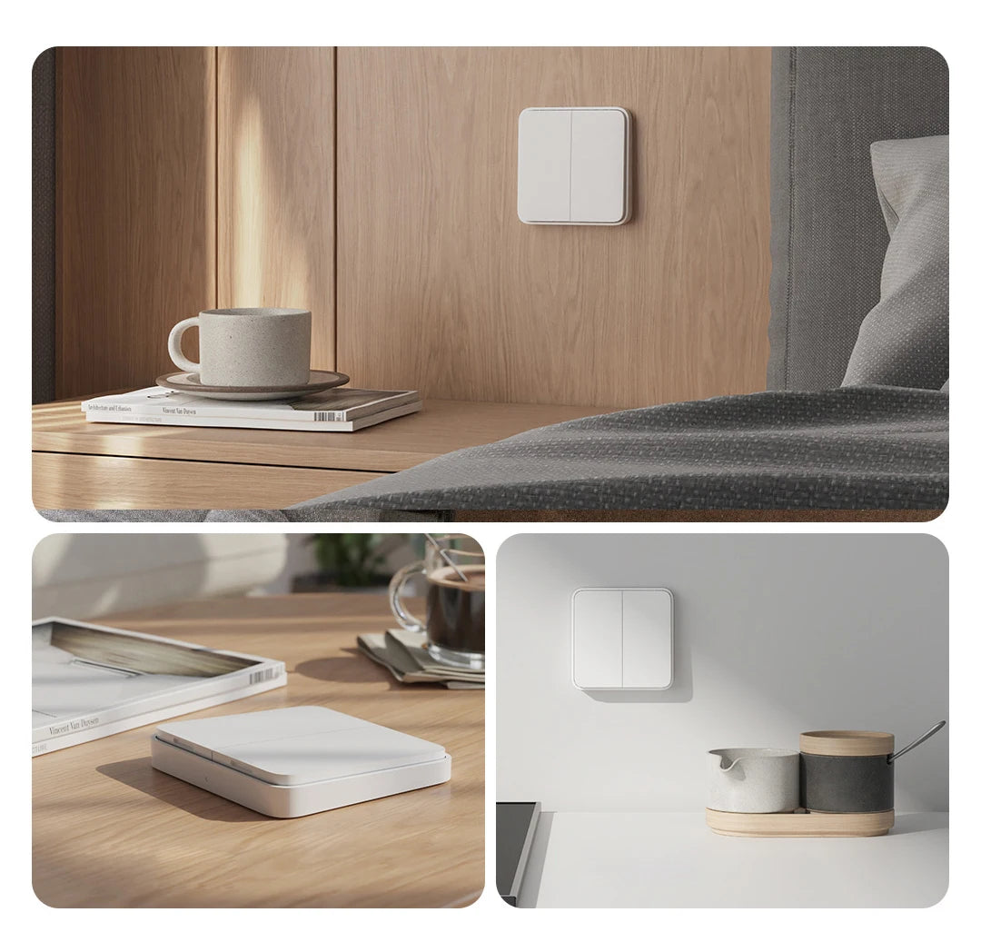 Interruptor Inteligente Xiaomi Sem Fio (Versão Tecla Dupla)