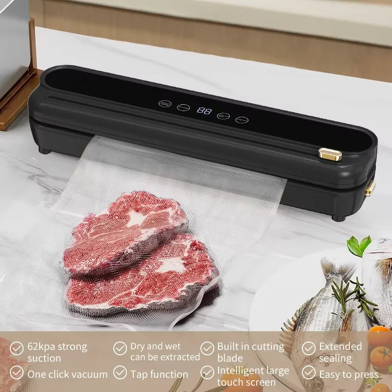 Seladora de Alimentos 30cm: Múltiplos Modos e Cortador Embutido