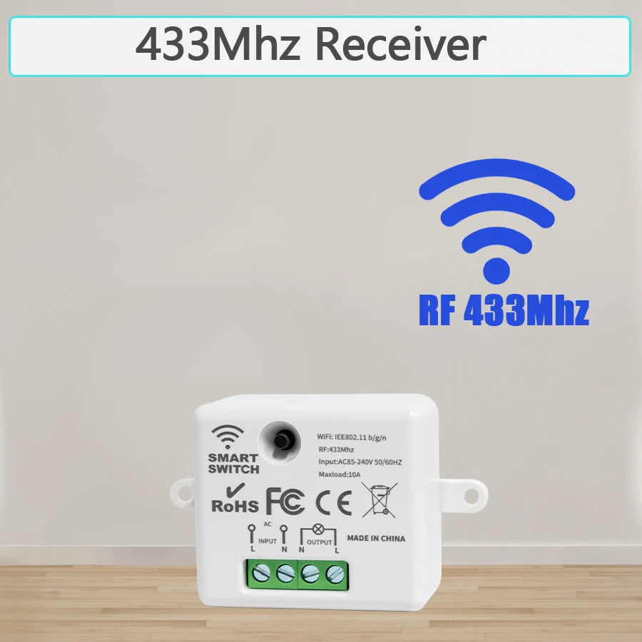 Kit Interruptor RF 433MHz: Controle Luzes e Lâmpadas à Distância