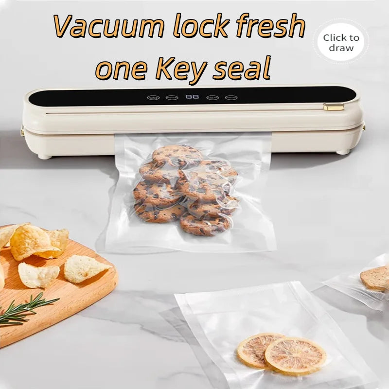 Seladora de Alimentos 30cm: Múltiplos Modos e Cortador Embutido