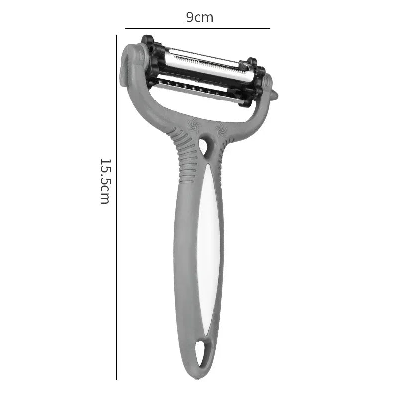 Descascador de Legumes 3 em 1: Giratório 360° com 3 Lâminas