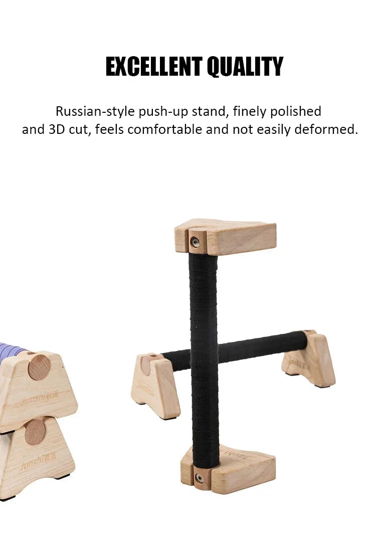 Par de Barras Paralelas de Madeira para Handstand e Flexão (Alta Resistência)