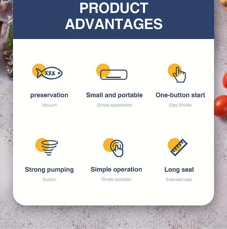 Máquina Seladora a Vácuo: Sistema Automático (Incluso 10 Sacos)