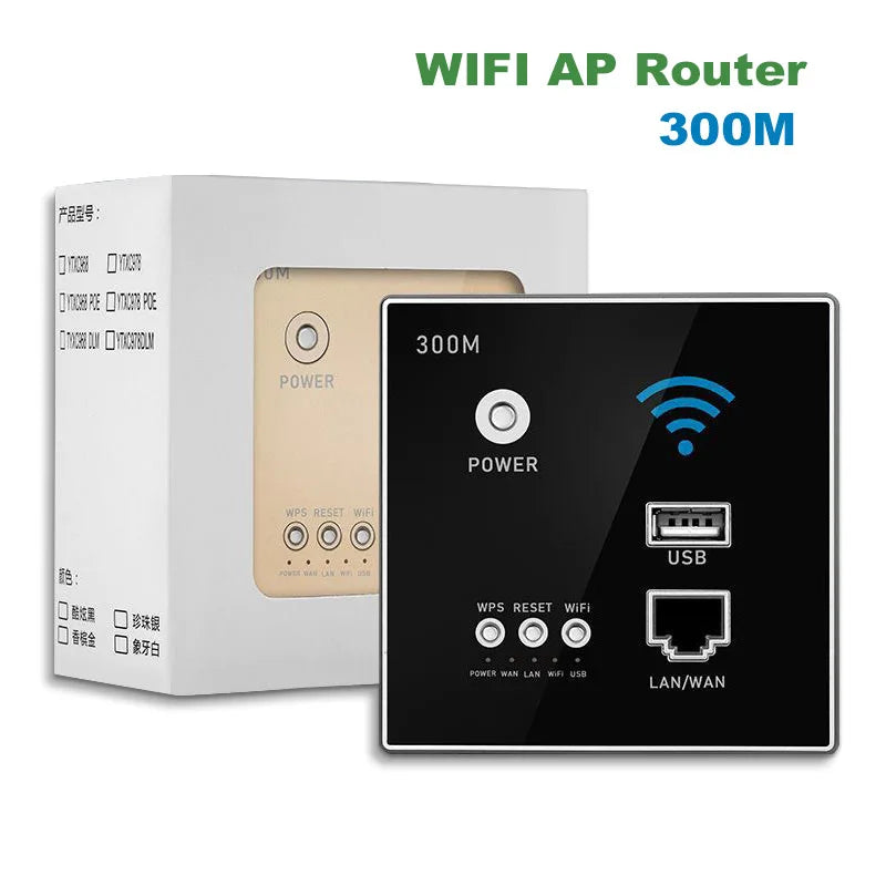 Roteador Wifi de Parede 300Mbps com Tomada USB Integrada