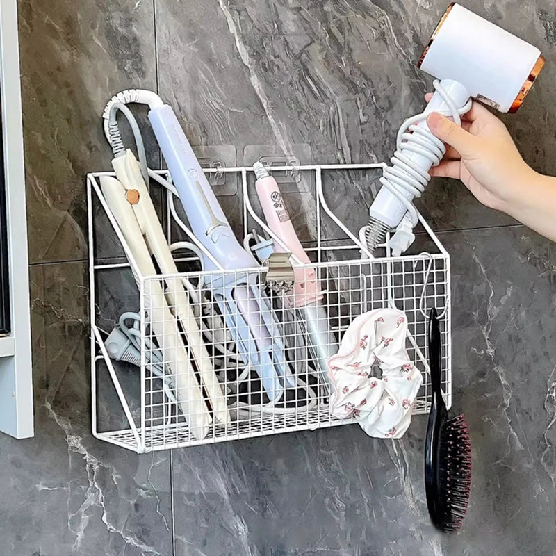 Organizador de Parede para Secador, Chapinha e Acessórios (Sem Furos)