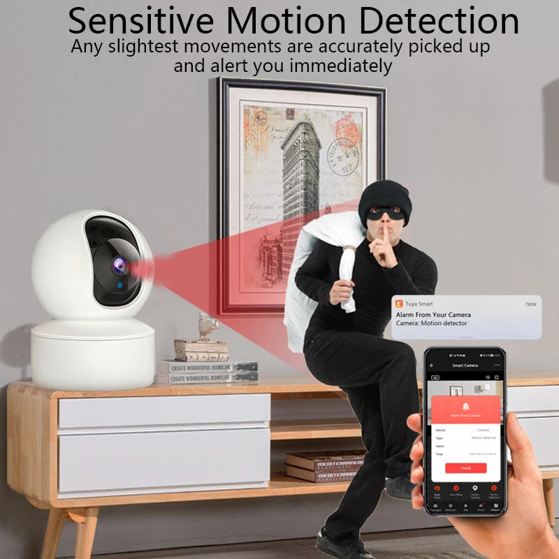 Câmera de Segurança 360°: Com Visão Noturna e Detecção de Movimento