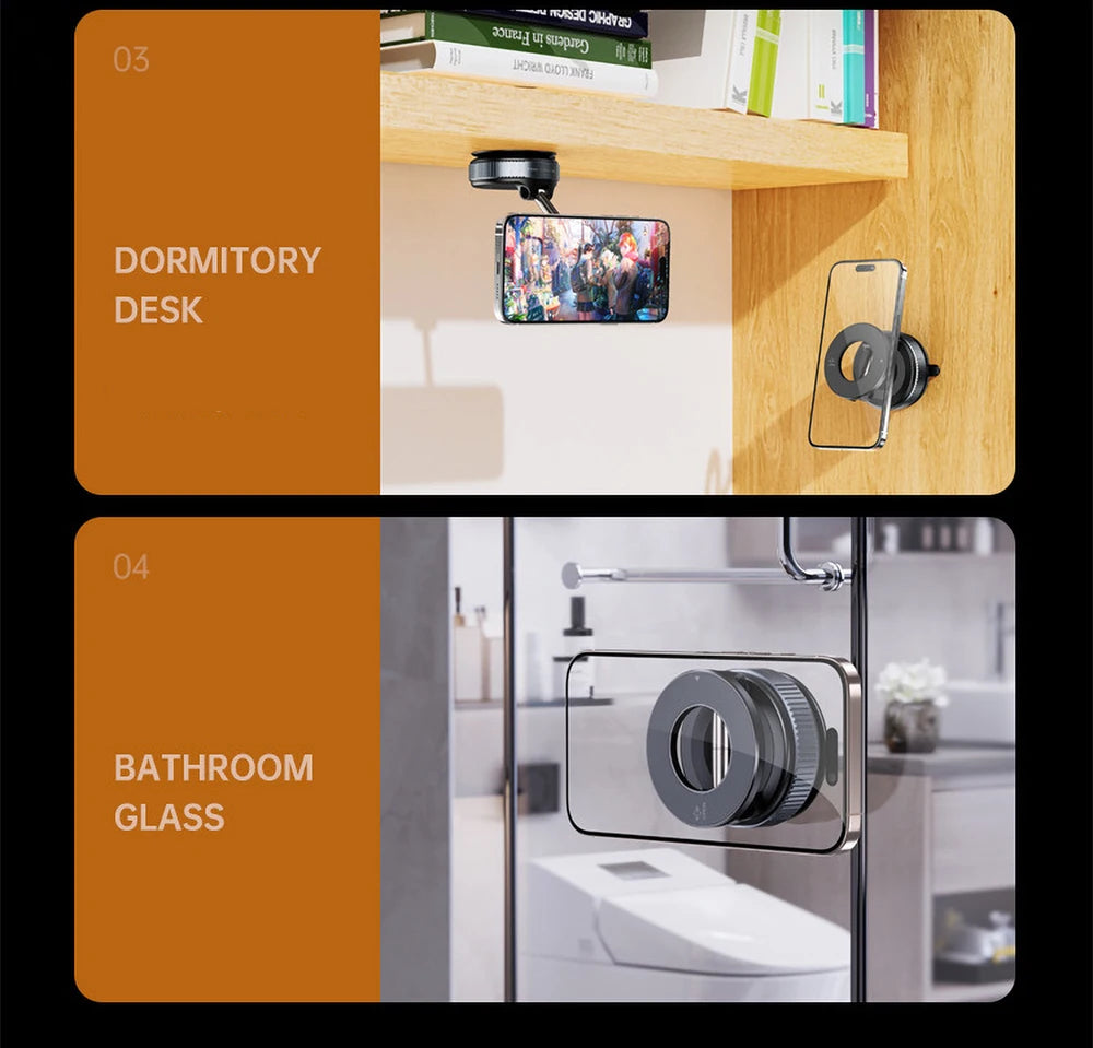 Suporte Magnético Veicular Dobrável com Rotação 360° para Painel