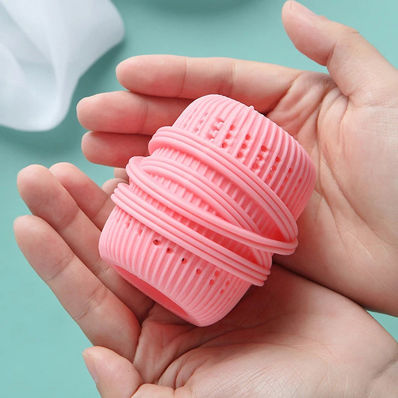 Bola de Lavar Roupa Reutilizável (Anti-Emaranhado e Limpeza)