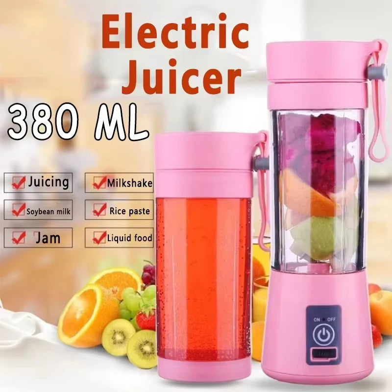 Copo Liquidificador Elétrico USB para Smoothies e Sucos (6 Lâminas)