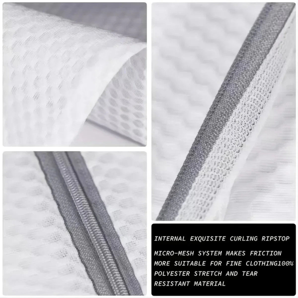 Saco de Lavar Roupas Delicadas (Malha Colmeia) Durável e Reutilizável