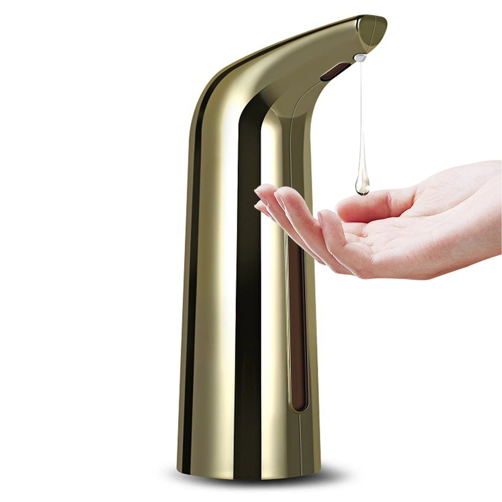 Dispenser Automático de Sabonete Líquido 400ml com Sensor (Dourado/Prata)
