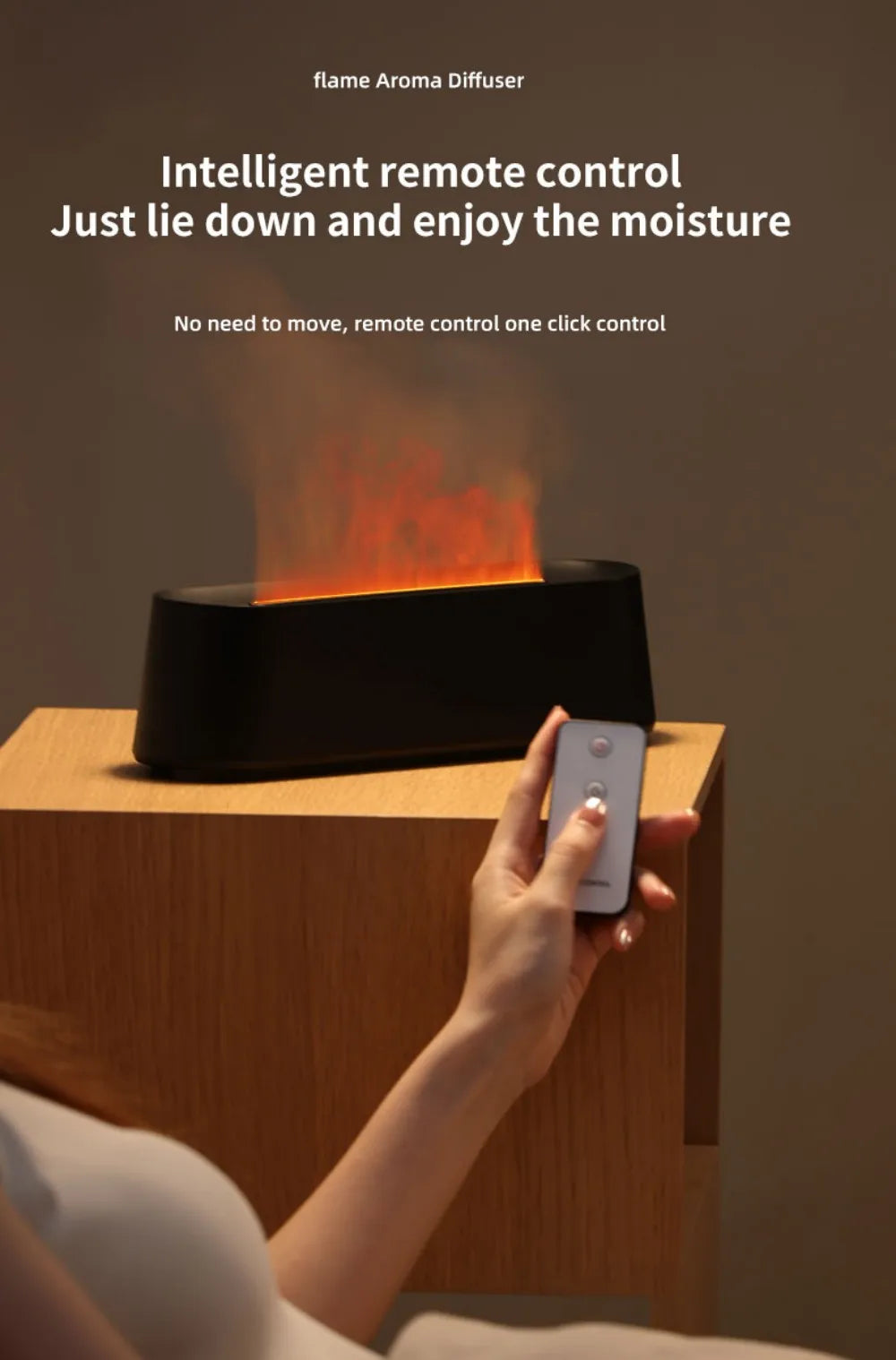 Difusor de Aromas Ultrassônico USB com Efeito Chama Colorida