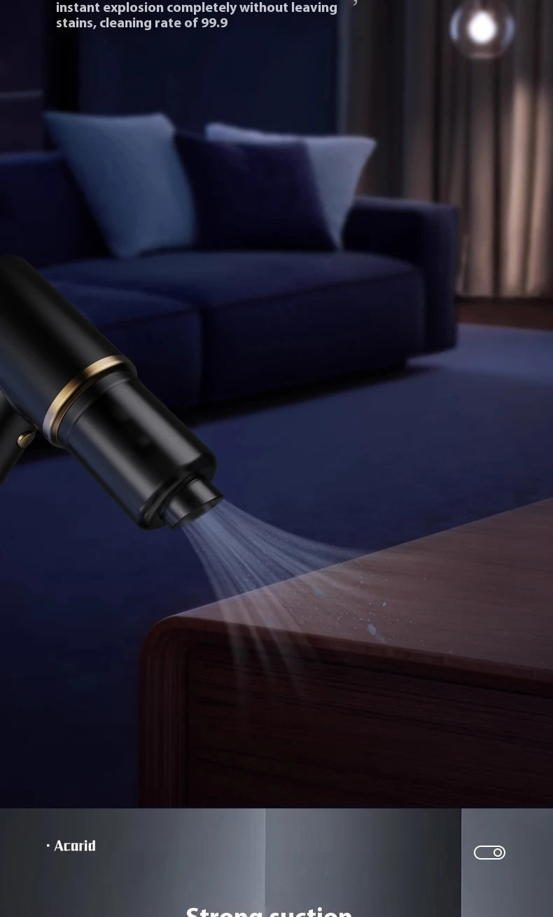 Mini Aspirador e Soprador Recarregável com Acessórios