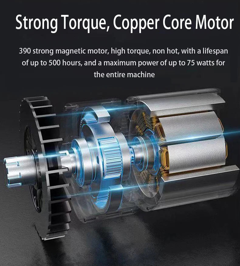 Limpador Elétrico Rotativo Multifuncional com Acessórios para Casa e Carro