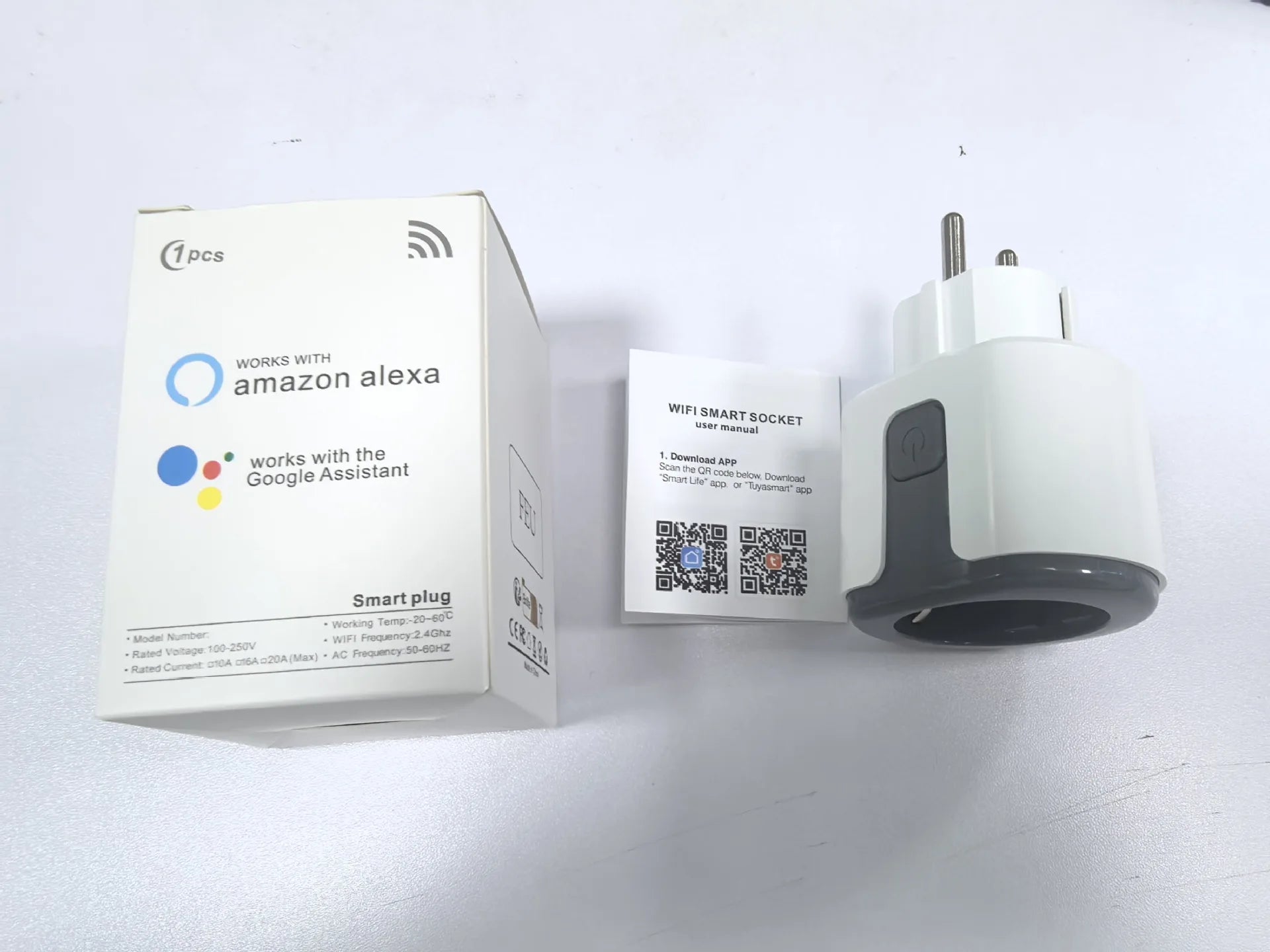 Tomada Inteligente Wifi com Controle Remoto via App e Comando de Voz (Tuya)