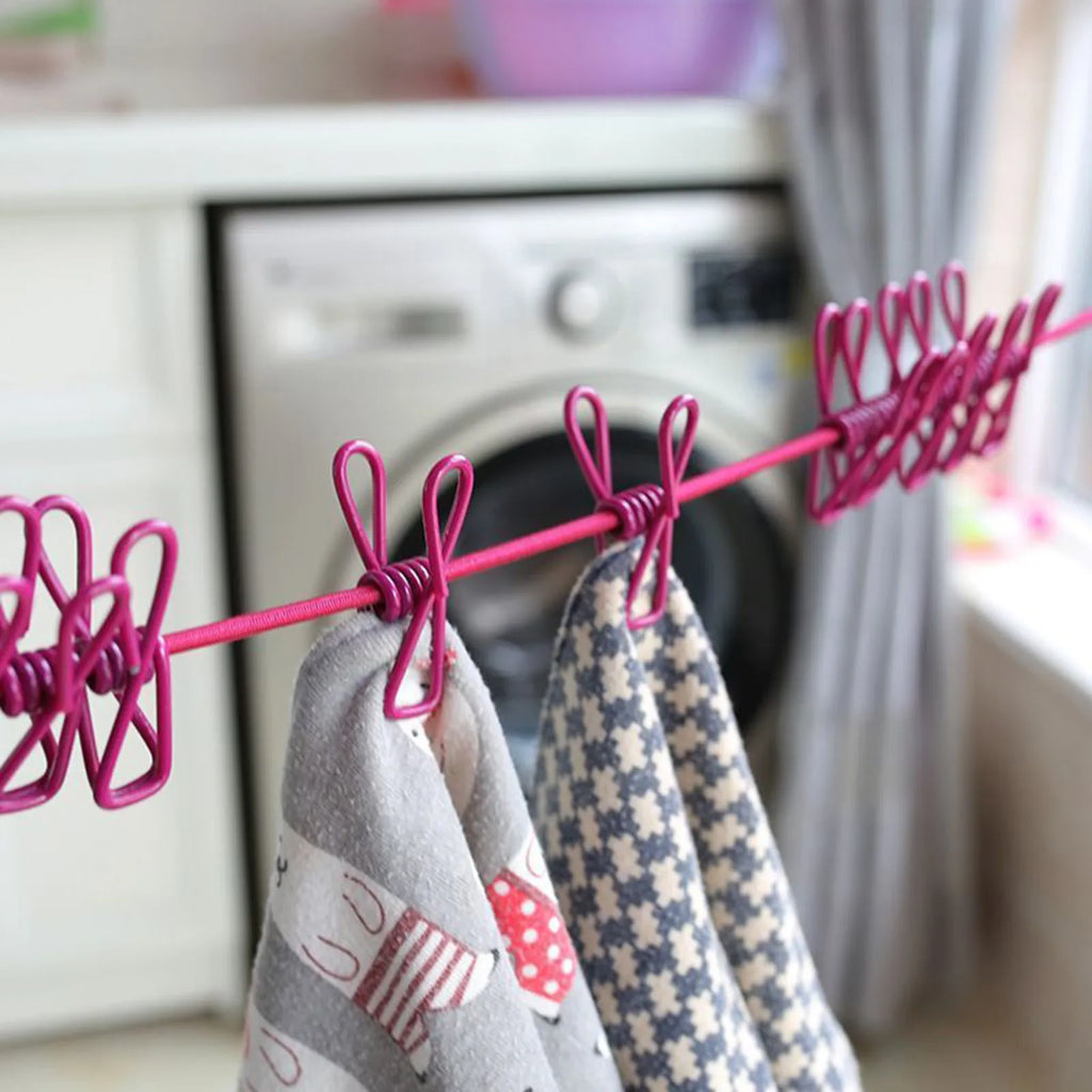 Varal de Viagem Retrátil (1.8m) com 12 Prendedores