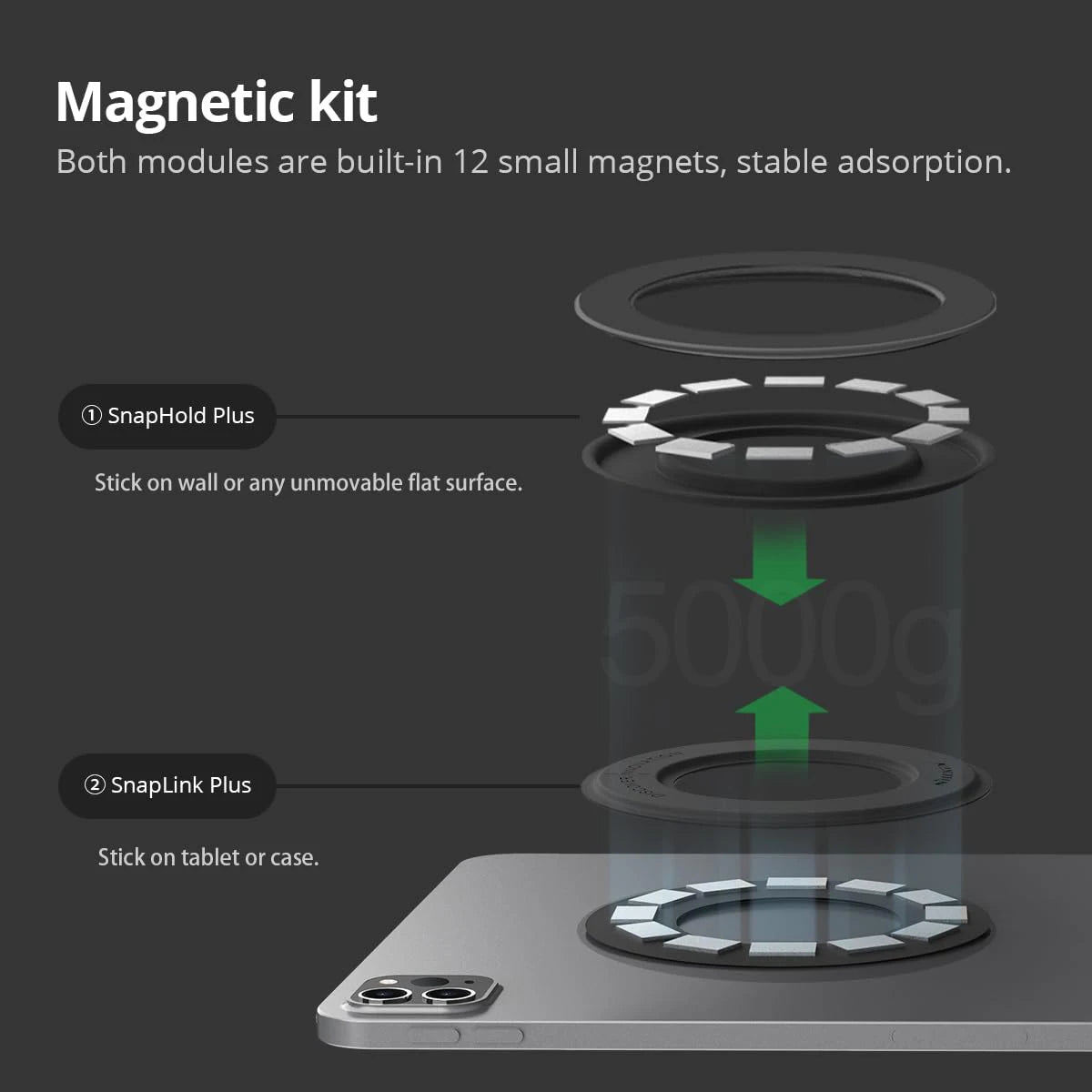 Suporte Magnético de Parede para Tablet e iPad