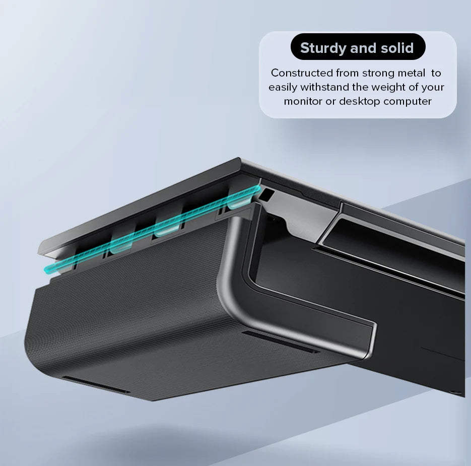 Suporte Ergonômico para Monitor e Notebook (Base de Mesa)