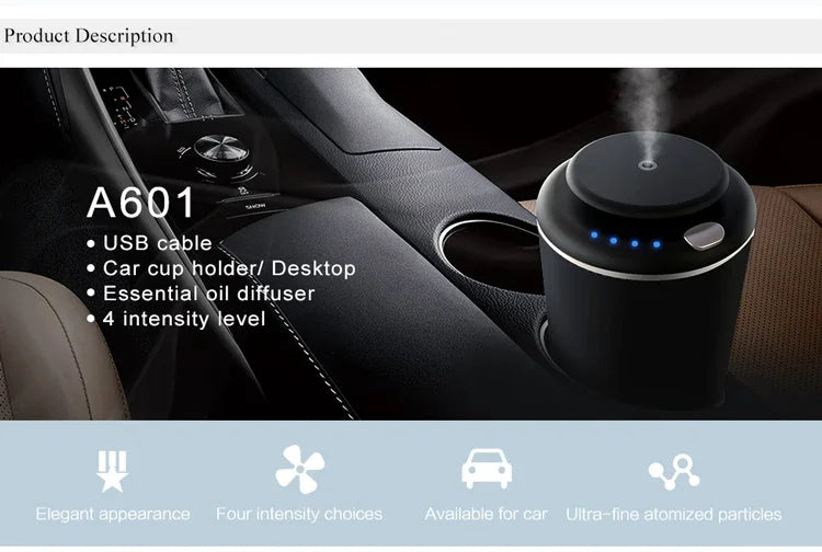 Mini Aromatizador USB para Carro e Ambientes Internos