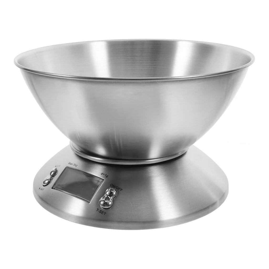 Balança Eletrônica 5kg em Aço Inox: Para Pesar Alimentos