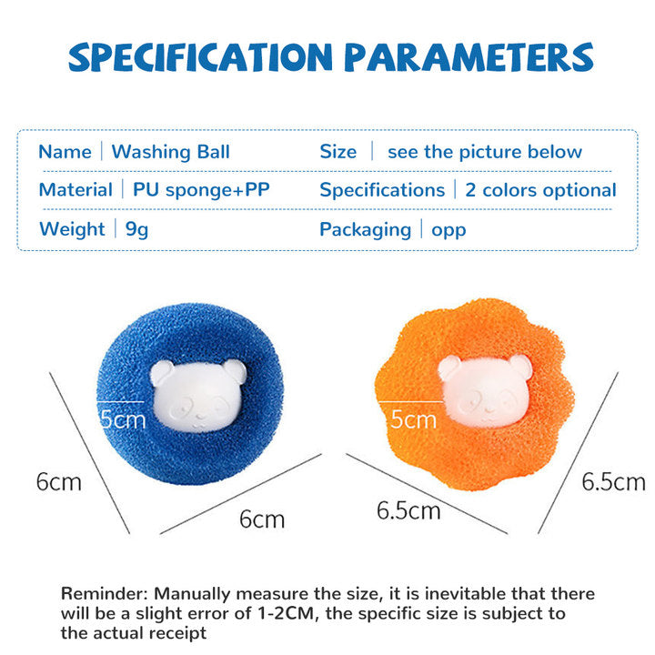 Kit 1/5/10/20/40 Bolas de Lavanderia Removedor de Pelos (Reutilizável)