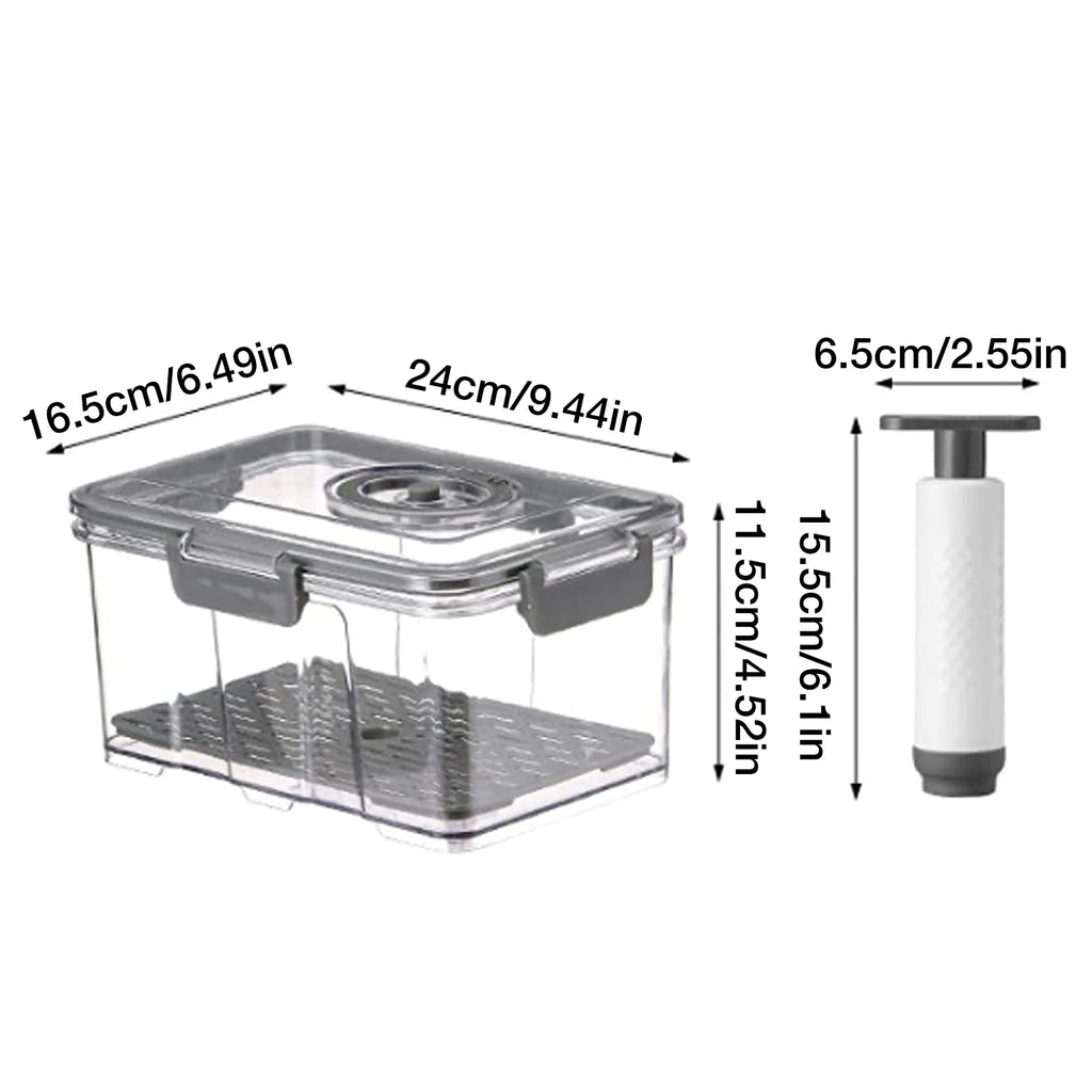 Kit Organizador de Geladeira a Vácuo para Conservar Frutas e Legumes