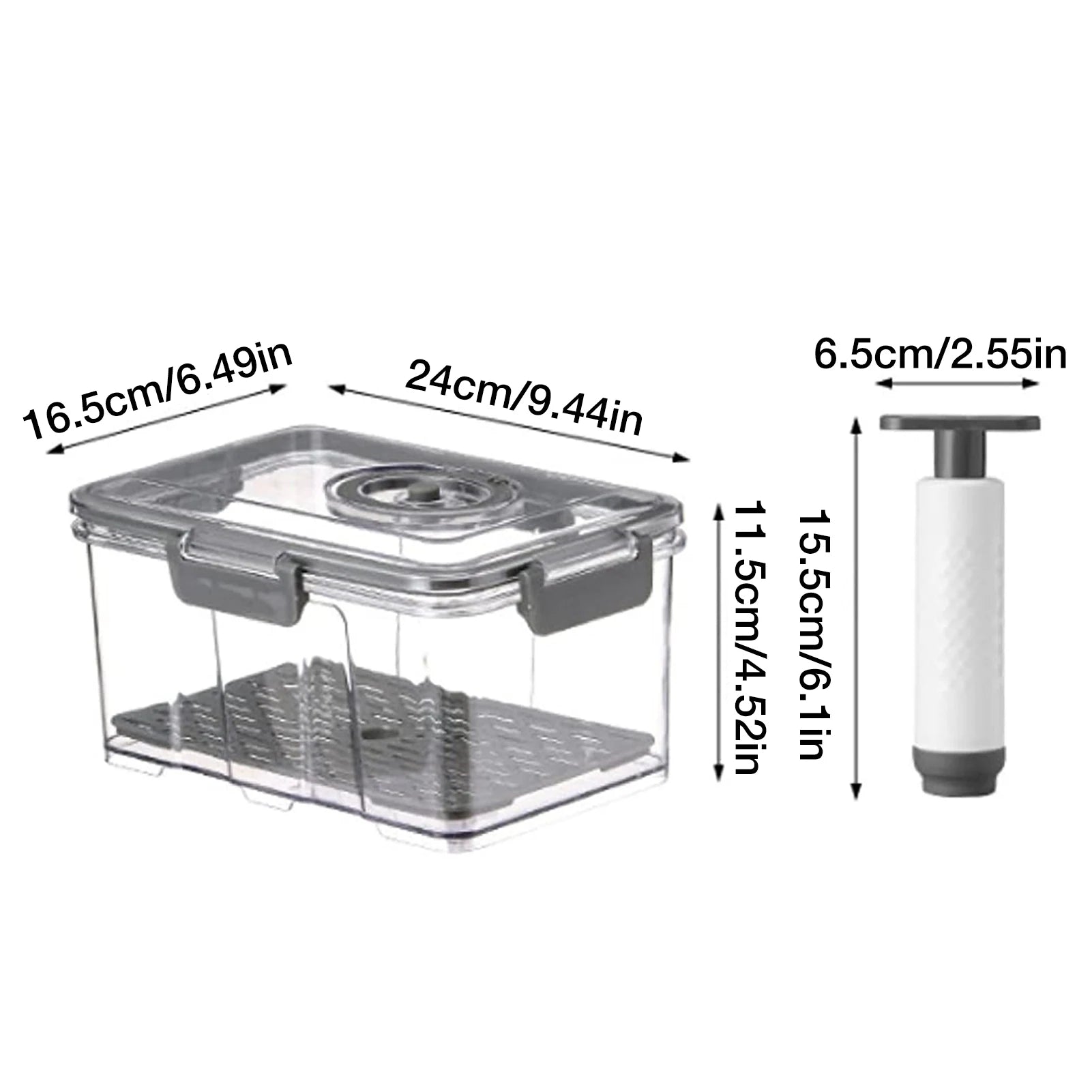 Kit Organizador de Geladeira a Vácuo para Conservar Frutas e Legumes