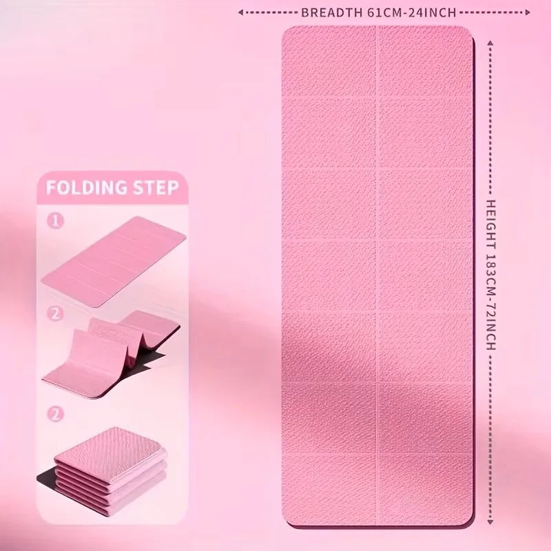 Tapete de Yoga Dobrável TPE 6mm Antiderrapante