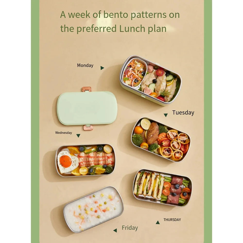 Marmita Elétrica Portátil 900ml: Aço Inox com Aquecimento 70°C