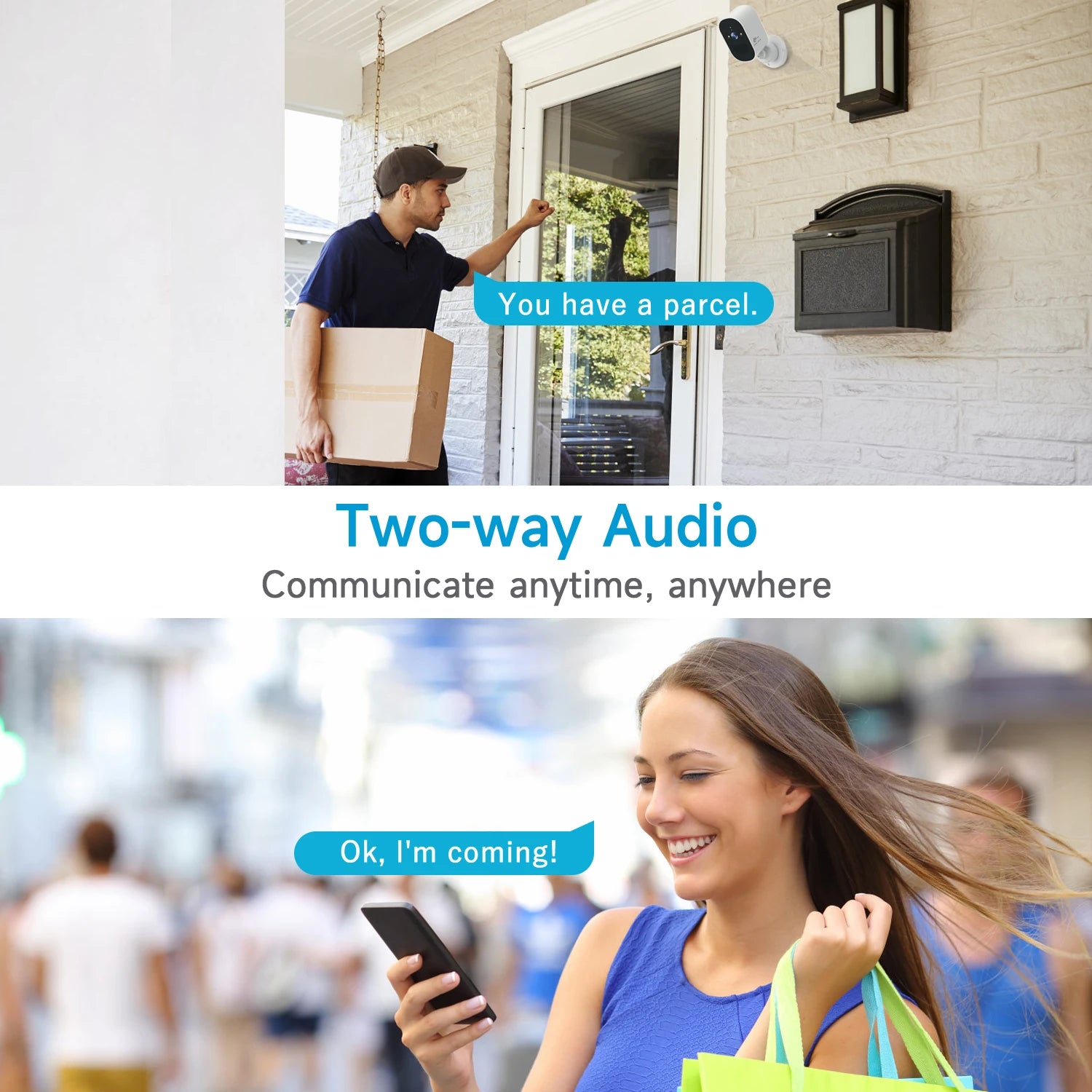 Câmera de Segurança Externa Wifi à Prova d'Água (IP66) com Bateria de 5200mAh