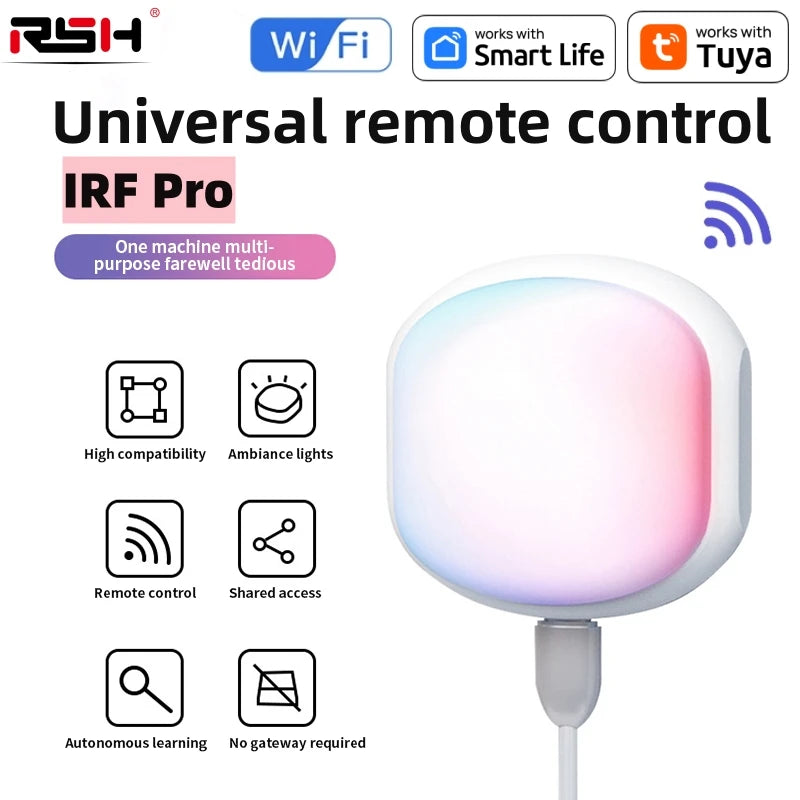 Central Inteligente Tuya com Luz RGB: Controle Tudo Pelo Celular