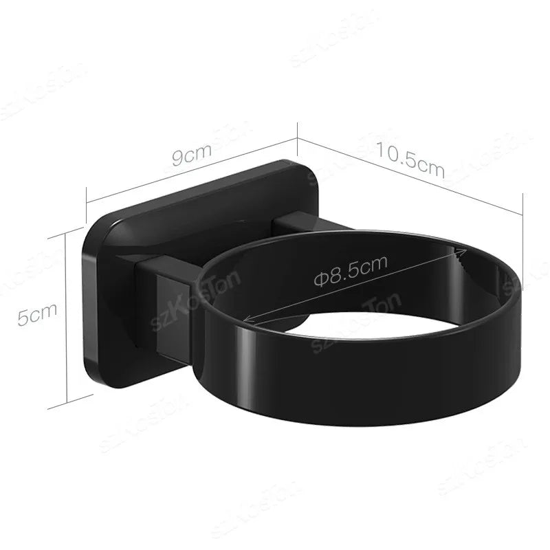 Suporte Adesivo de Parede para Secador de Cabelo e Acessórios