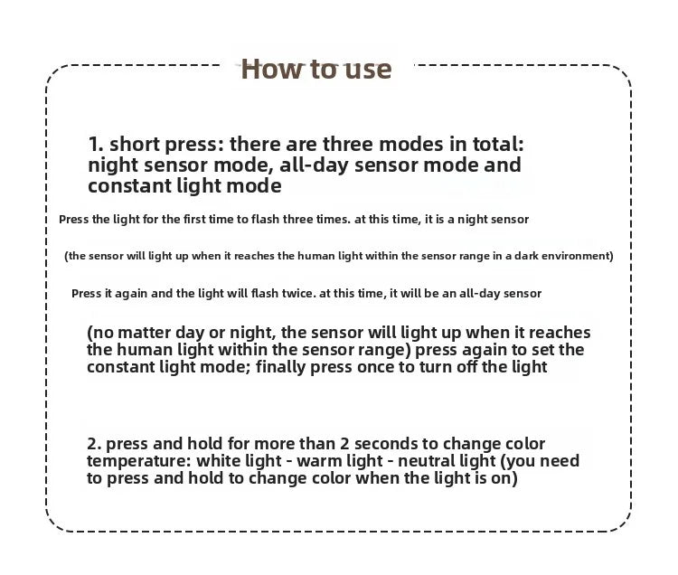 Luminária Noturna com Sensor de Movimento e Base Magnética