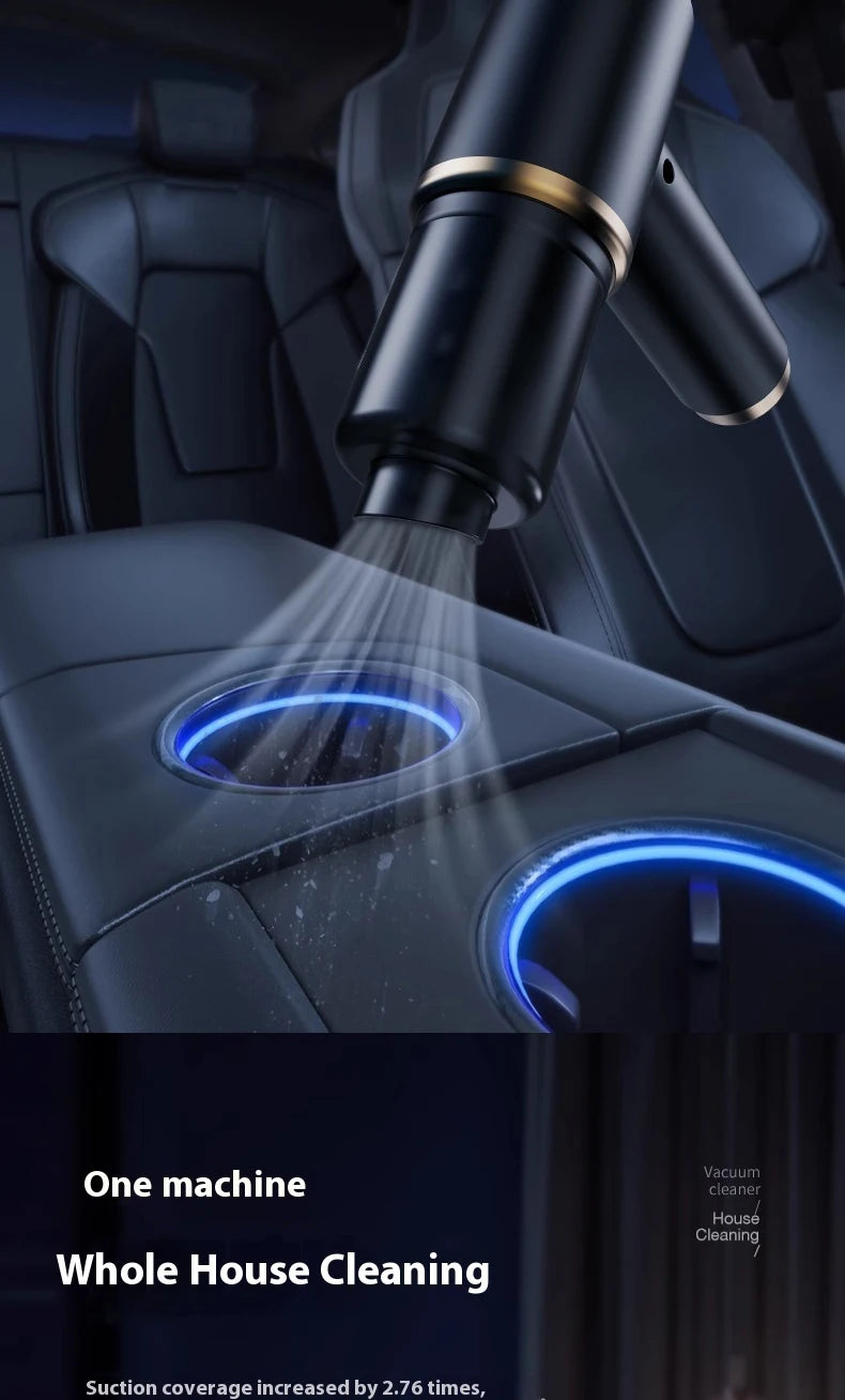 Mini Aspirador e Soprador Recarregável com Acessórios