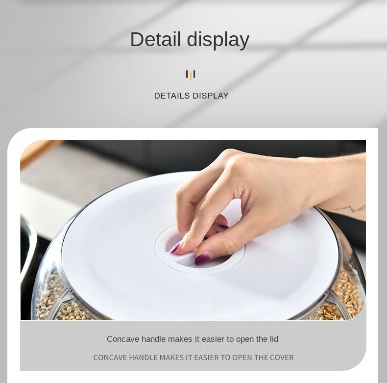 Dispensador Giratório 360° para Arroz e Cereais: Selado e à Prova de Umidade