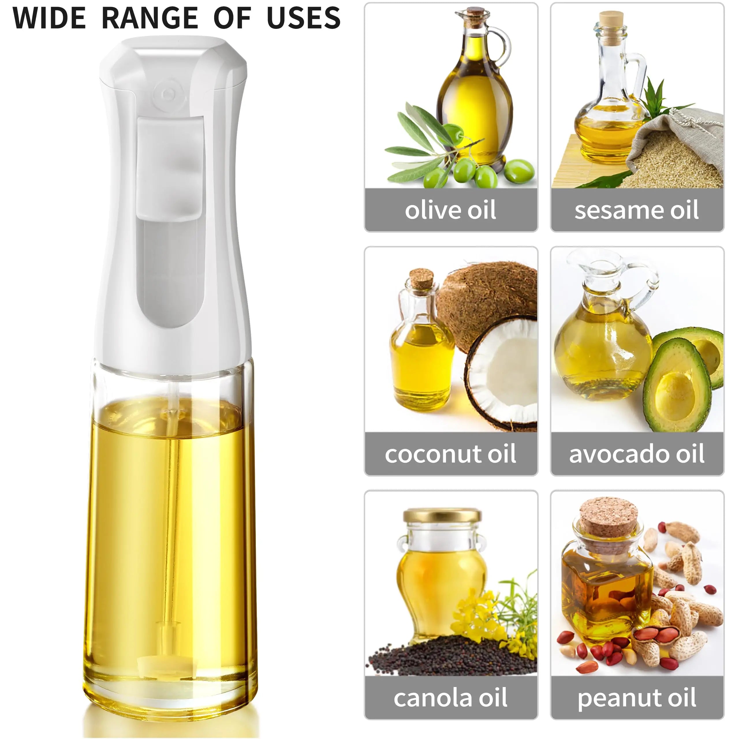 Borrifador de Óleo para Cozinhar: Spray para Air Fryer e Saladas