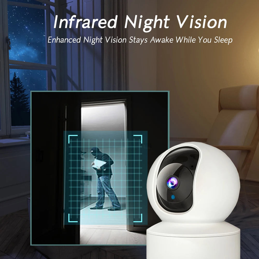 Câmera de Segurança 360°: Com Visão Noturna e Detecção de Movimento