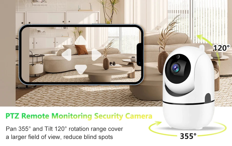 Câmera de Segurança Interna Wifi com Rastreamento Automático (2.4G e 5G)