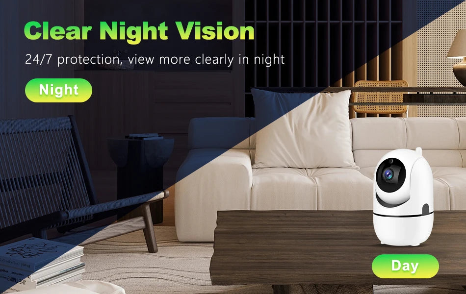 Câmera de Segurança Interna Wifi com Rastreamento Automático (2.4G e 5G)