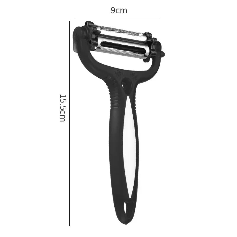 Descascador de Legumes 3 em 1: Giratório 360° com 3 Lâminas