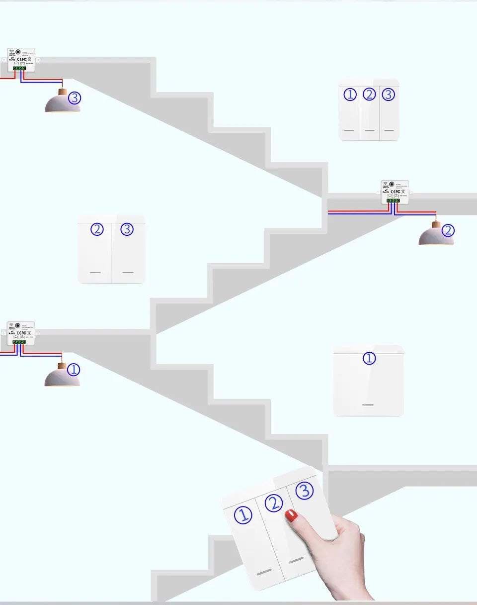 Kit Interruptor RF 433MHz: Controle Luzes e Lâmpadas à Distância