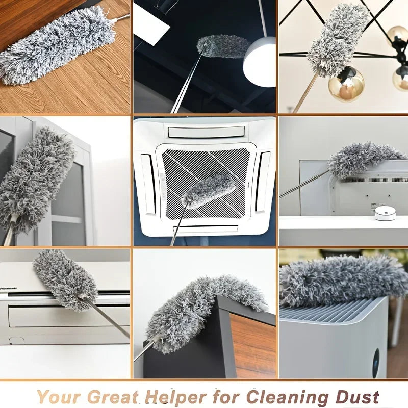 Limpador de Microfibra com Haste Ajustável para Limpeza de Teto