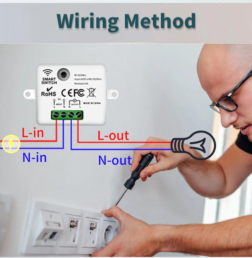 Kit Interruptor RF 433MHz: Controle Luzes e Lâmpadas à Distância