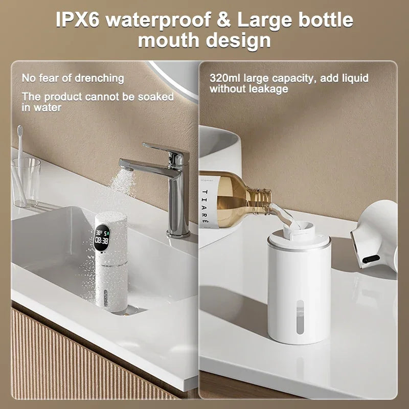 Dispenser Xiaomi Youpin com Tela HD, Relógio e Sensor Automático