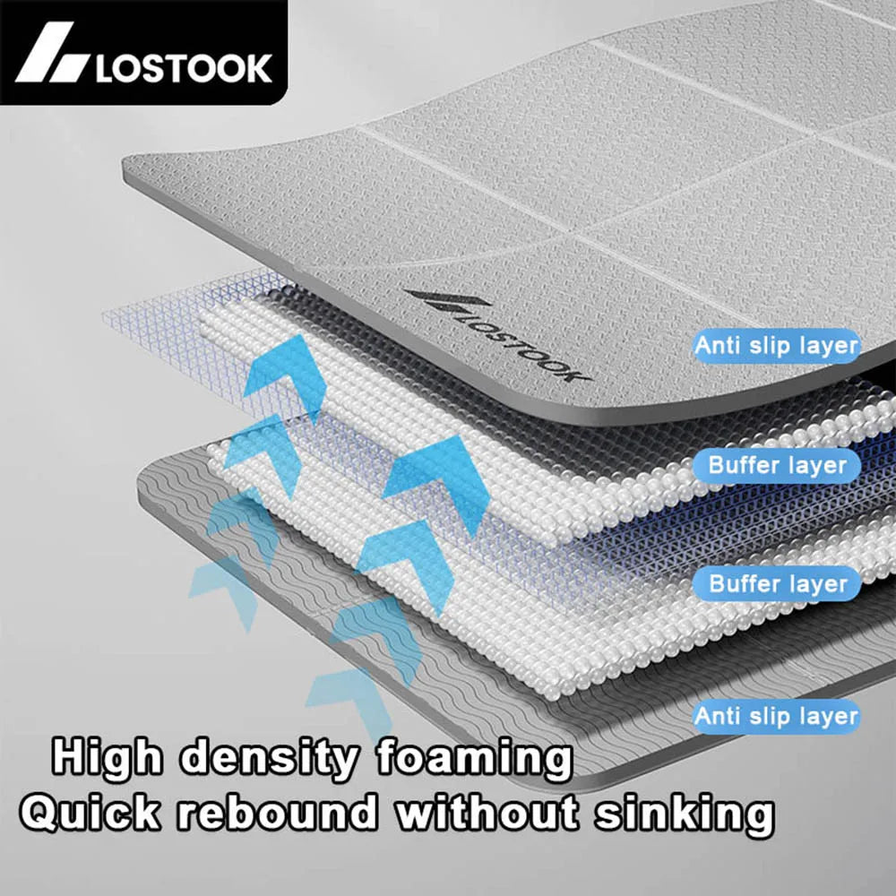 Tapete para Pilates e Yoga Dobrável 4mm Leve e Antiderrapante