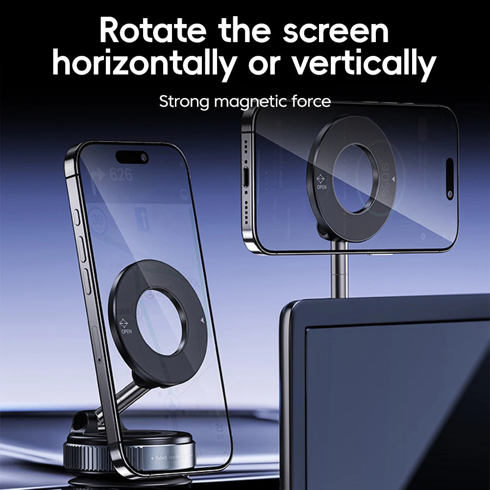 Suporte Magnético Veicular Dobrável com Rotação 360° para Painel