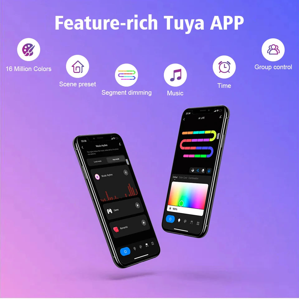 Cordão de Luzes LED Inteligente Tuya Wifi/Bluetooth 15m (25 Lâmpadas)