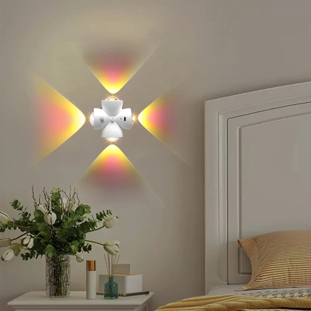 Luminária de Parede Sem Fio com Sensor de Presença (Recarregável USB)